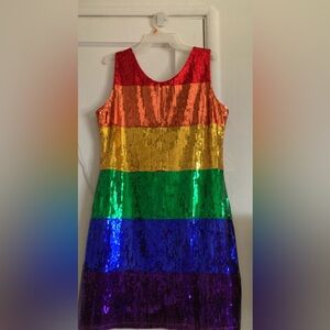 Rainbow Sequin Dress